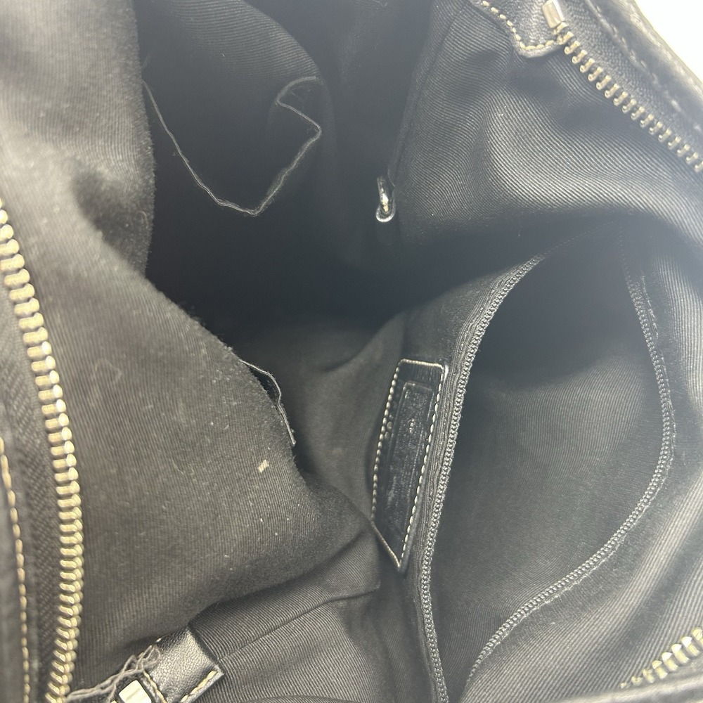 Vintage Y2K Coach F10416 Signature Convertible Duffle Crossbody Bag Gray Black - Picture 11 of 16